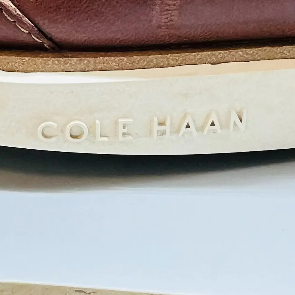 Cole Haan Shoes Mens 10.5 Brown Leather Boat Moc Toe Casual Comfort Nautical